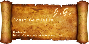 Joszt Gabriella névjegykártya